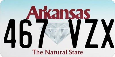 AR license plate 467VZX