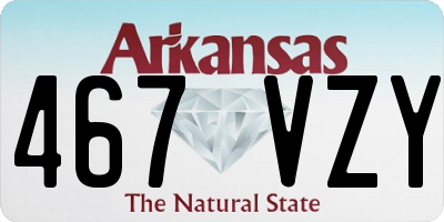 AR license plate 467VZY