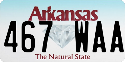 AR license plate 467WAA