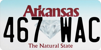 AR license plate 467WAC