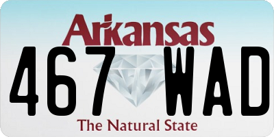 AR license plate 467WAD