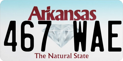 AR license plate 467WAE