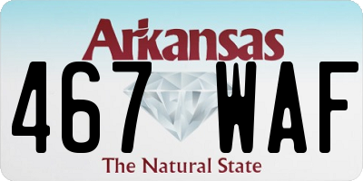AR license plate 467WAF