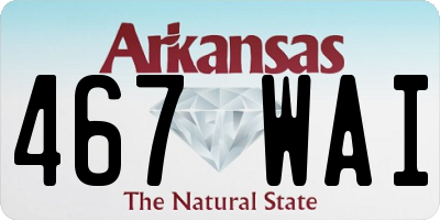 AR license plate 467WAI
