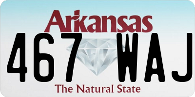AR license plate 467WAJ