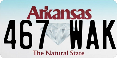 AR license plate 467WAK