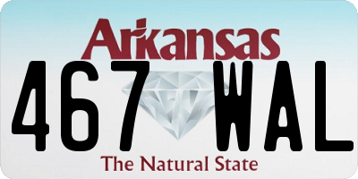 AR license plate 467WAL