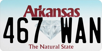 AR license plate 467WAN