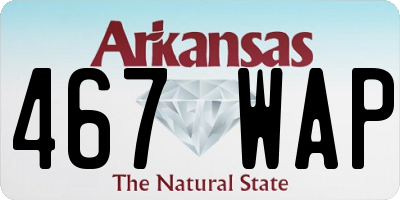 AR license plate 467WAP