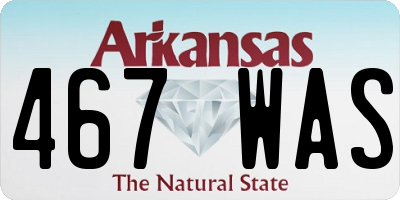 AR license plate 467WAS