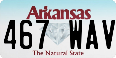 AR license plate 467WAV