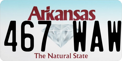 AR license plate 467WAW