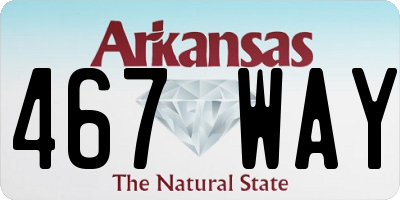 AR license plate 467WAY