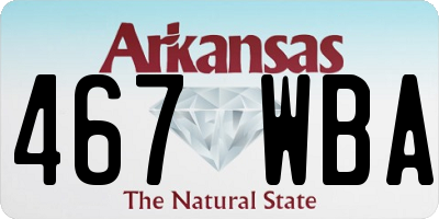 AR license plate 467WBA