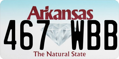 AR license plate 467WBB