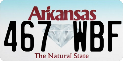 AR license plate 467WBF