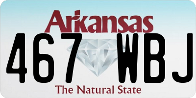 AR license plate 467WBJ