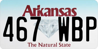 AR license plate 467WBP