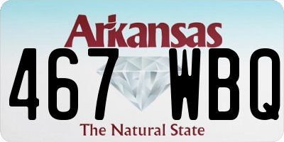 AR license plate 467WBQ