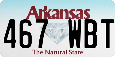 AR license plate 467WBT