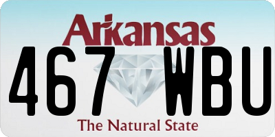 AR license plate 467WBU