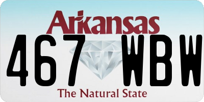 AR license plate 467WBW