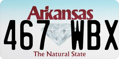 AR license plate 467WBX