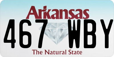 AR license plate 467WBY