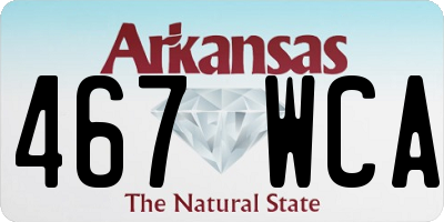 AR license plate 467WCA