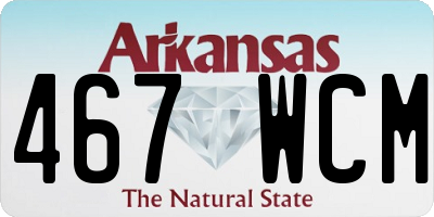 AR license plate 467WCM