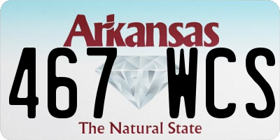 AR license plate 467WCS