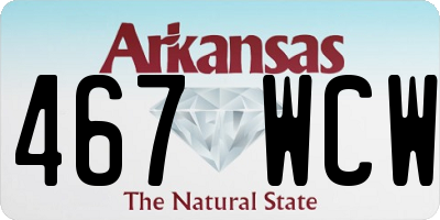 AR license plate 467WCW