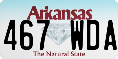 AR license plate 467WDA