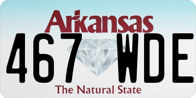 AR license plate 467WDE