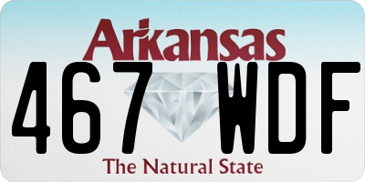 AR license plate 467WDF