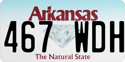 AR license plate 467WDH