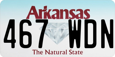 AR license plate 467WDN