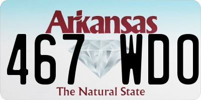 AR license plate 467WDO