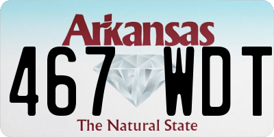 AR license plate 467WDT