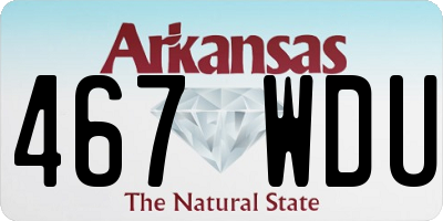 AR license plate 467WDU