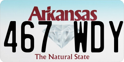 AR license plate 467WDY