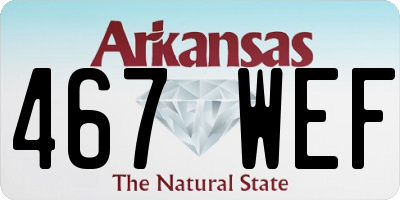 AR license plate 467WEF