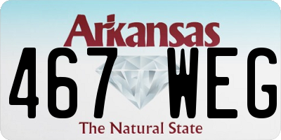AR license plate 467WEG