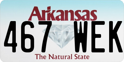 AR license plate 467WEK