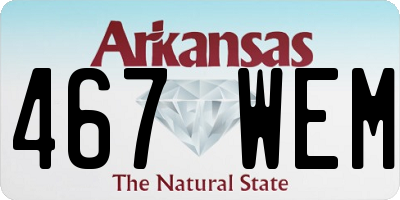 AR license plate 467WEM