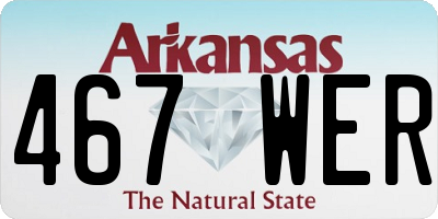 AR license plate 467WER