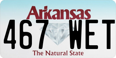 AR license plate 467WET