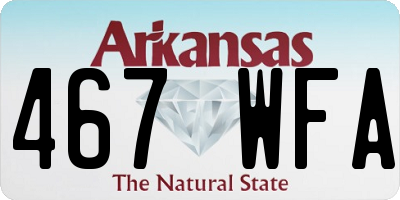 AR license plate 467WFA