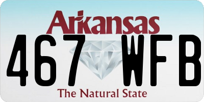 AR license plate 467WFB