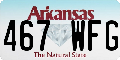 AR license plate 467WFG